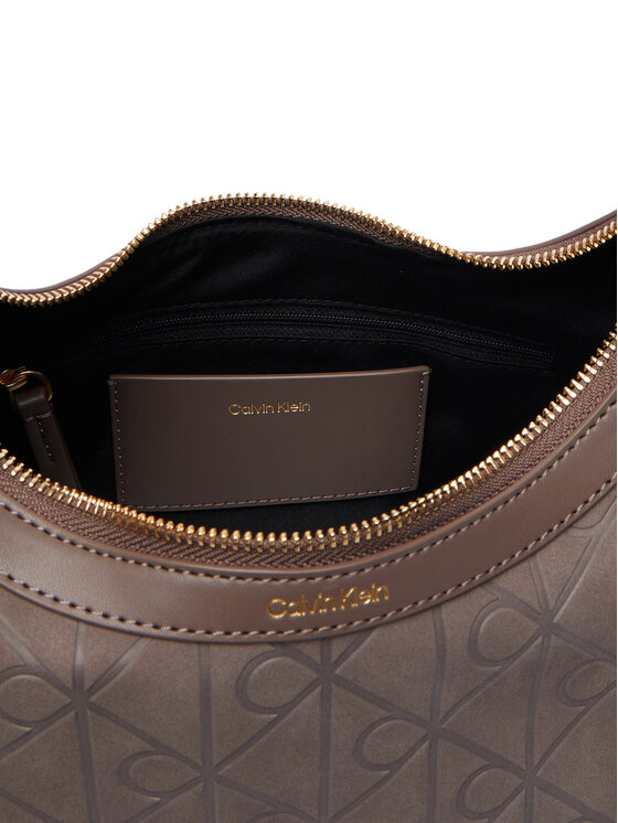 Calvin Klein Calvin Klein Táska Emblem Aop Sueded Shoulder Bag LV04F3880G Bézs