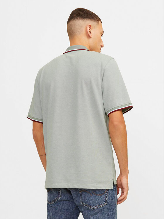 Jack&Jones Jack&Jones Тениска с яка и копчета Bluwin 12169064 Сив Regular Fit