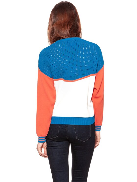 Wrangler Wrangler Sweter POINTELLE KNIT Pomarańczowy Regular Fit