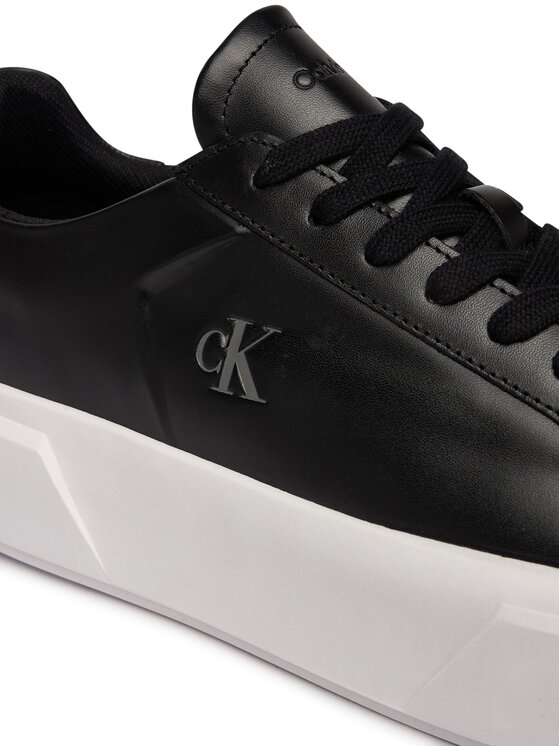 Calvin Klein Calvin Klein Tenisice Flatform Lace Up Lth YW0YW01928 Crna