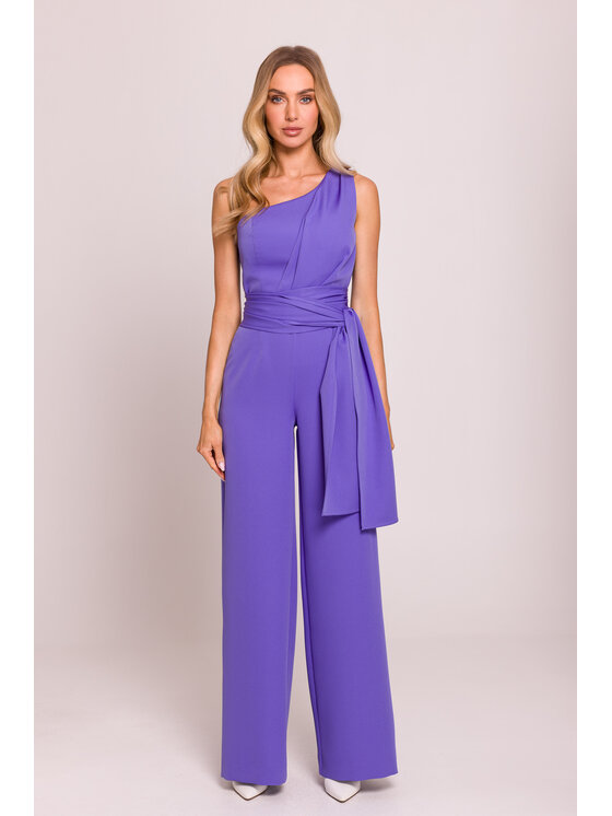 Made of Emotion Made of Emotion Jumpsuit M845 Viola Sexy Straight Fit