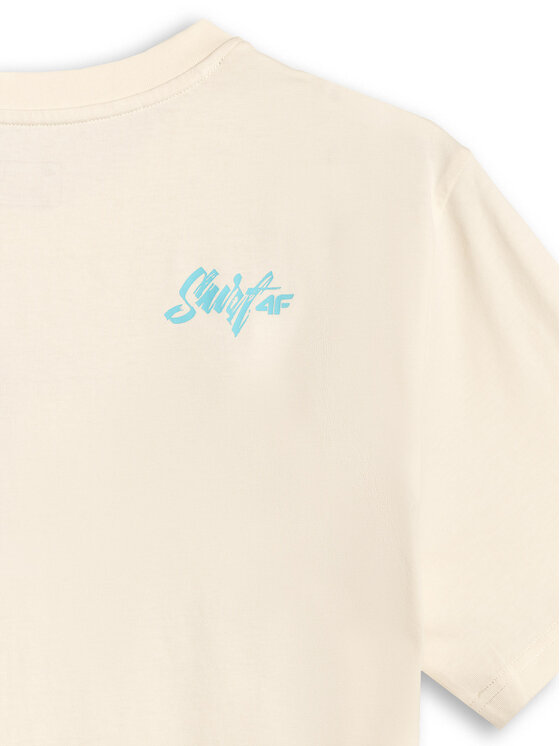 4F 4F T-Shirt CATCH THE WAVE Biały Regular Fit