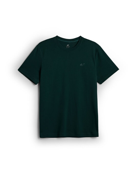 4F 4F T-Shirt ESSENTIAL Zielony ciemny Regular Fit