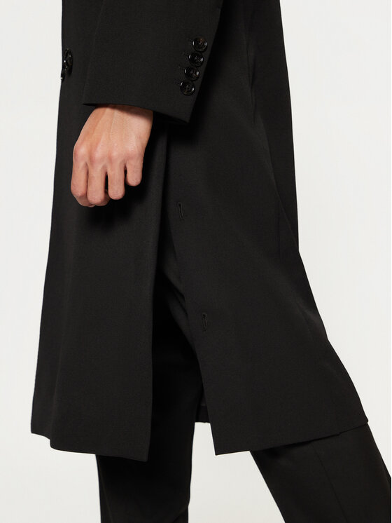 AMI PARIS AMI PARIS Παλτό μεταβατικό HCO319.WV0037 Μαύρο Regular Fit