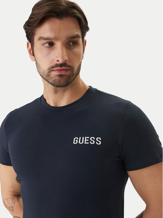 Guess Guess T-Shirt U6GM03 K6YW1 Granatowy Slim Fit