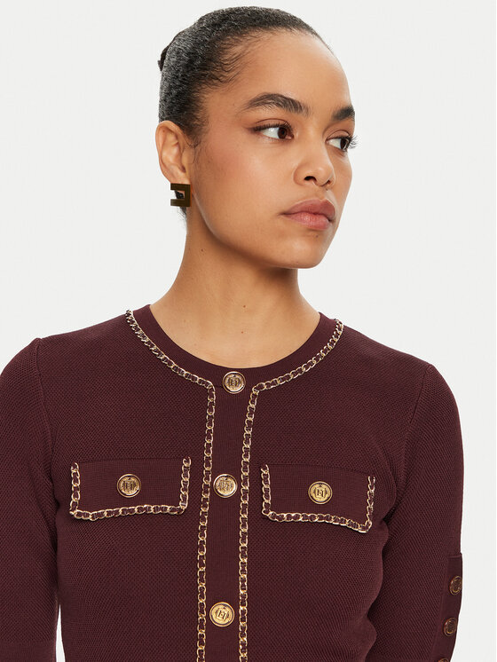 Elisabetta Franchi Elisabetta Franchi Vestito di maglia AM-92B-46E2 Bordeaux Regular Fit