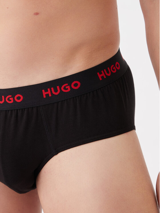 HUGO HUGO Súprava slipov Hipbrief Triple 50532570 Čierna