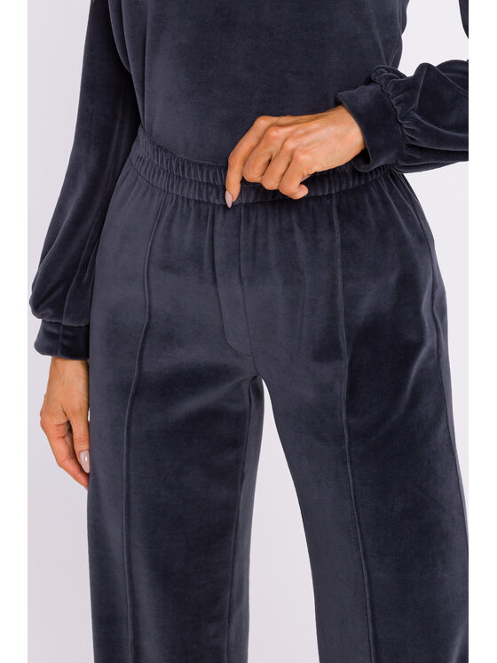 Made of Emotion Made of Emotion Culottes nohavice M830 Čierne rhodiované Wide Leg