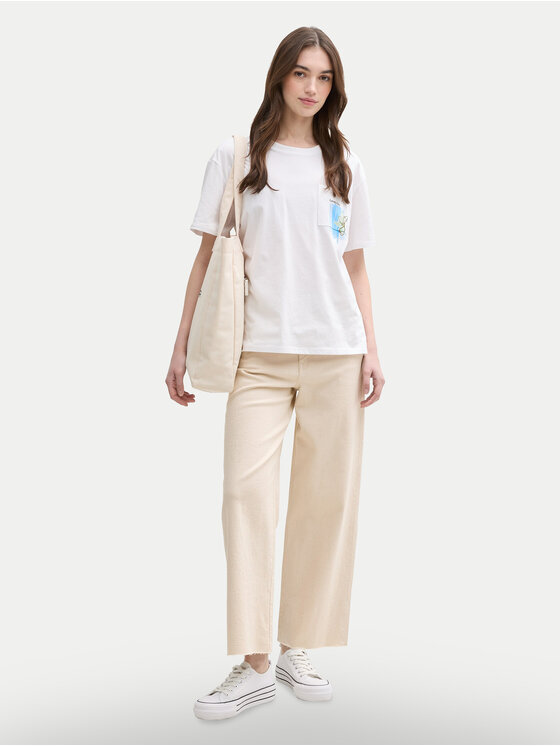 Tom Tailor Denim Tom Tailor Denim Τζιν 1045652 Μπεζ Wide Leg