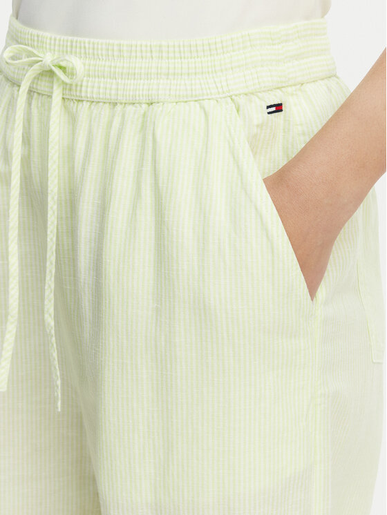 Tommy Jeans Tommy Jeans Stoffhose DW0DW22285 Hellgrün Loose Fit