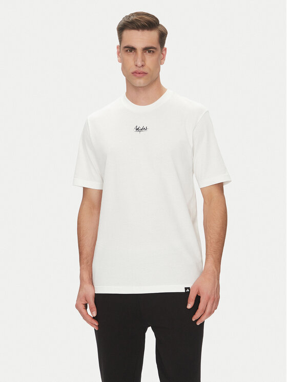 adidas adidas Tricou Lounge Still Life Lemons Graphic JN7366 Alb Regular Fit