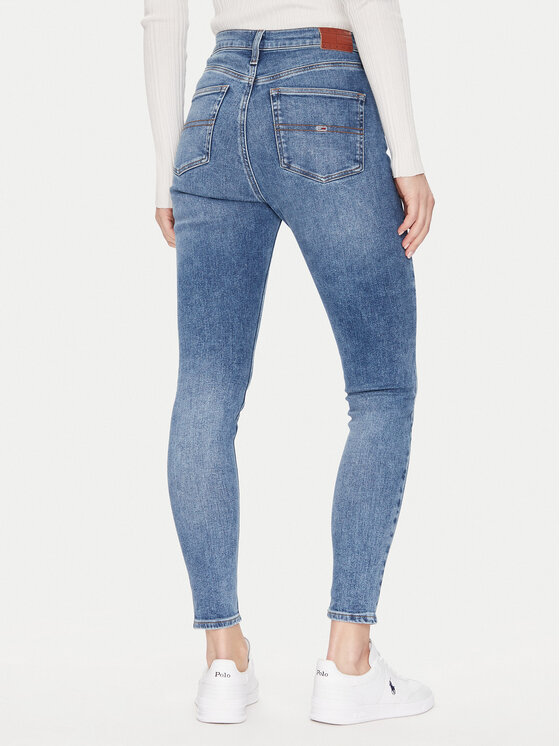Tommy Jeans Tommy Jeans Blugi Sylvia Hgh Skn Bi0234 Co DW0DW20655 Albastru Slim Fit