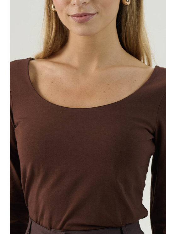Femestage Femestage T-Shirt Femestage AB BASE TSH1580-016 Brązowy Regular Fit