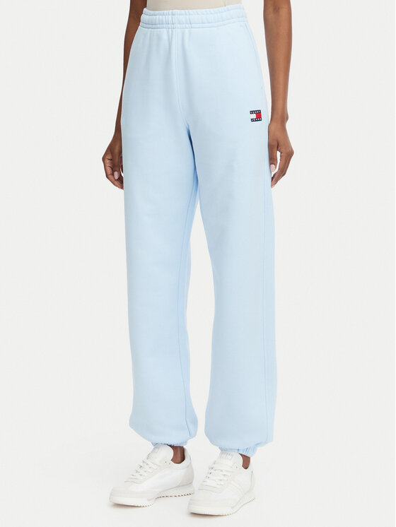 Tommy Jeans Pantaloni trening DW0DW22780 Albastru deschis Regular Fit