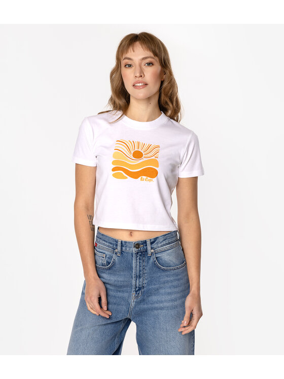 Lee Cooper Lee Cooper T-Shirt SUN 1160 Biały Loose Fit