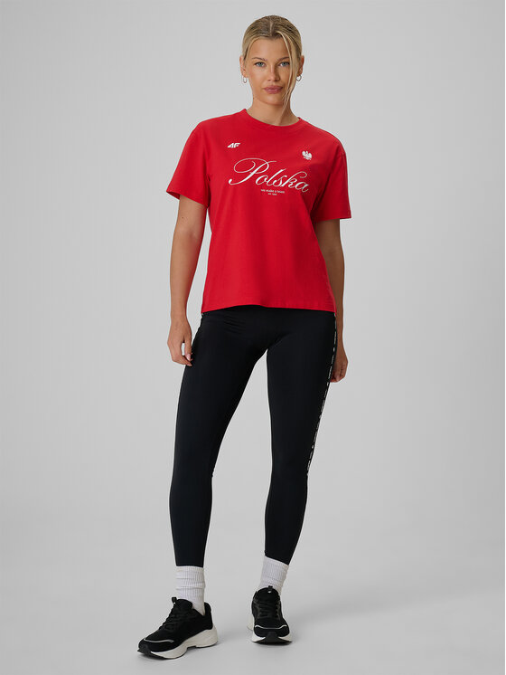 4F 4F Legginsy STREFA KIBICA Czarny Regular Fit