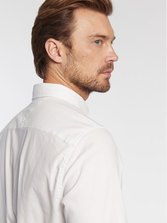 Tommy Hilfiger Tommy Hilfiger Πουκάμισο Oxford MW0MW25037 Λευκό Regular Fit