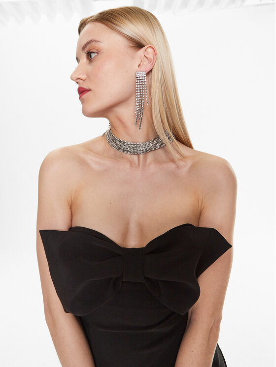 Kontatto Kontatto Коктейльна сукня NO1012 Чорний Slim Fit