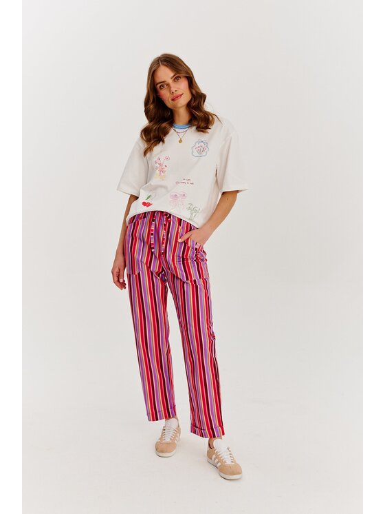 NAOKO NAOKO T-Shirt Softly Strong Bílá Regular Fit