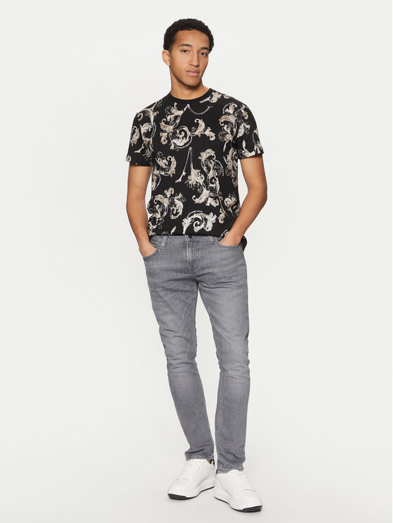 Versace Jeans Couture Versace Jeans Couture T-shirt 78GAH6S0 Crna Slim Fit