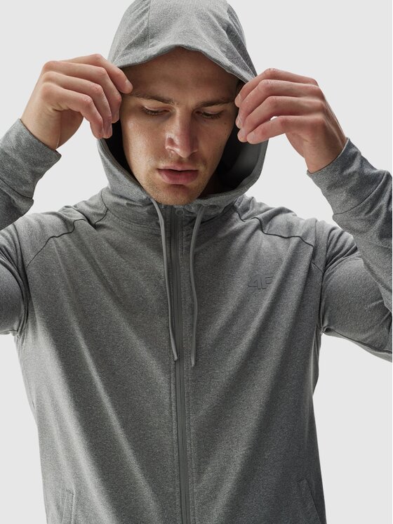 4F 4F Felpa tecnica 4FWAW24TFSWM403-25M Grigio Regular Fit
