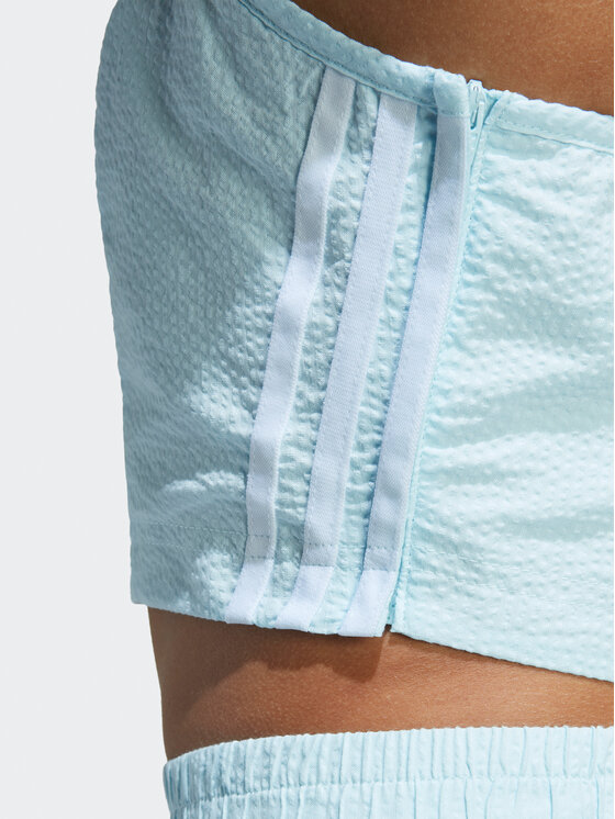 adidas adidas Top adicolor Classics Poplin HL9307 Błękitny Slim Fit