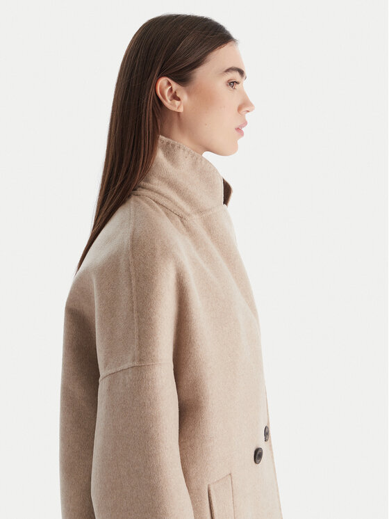 ViCOLO ViCOLO Вовняне пальто TF0003 Бежевий Regular Fit