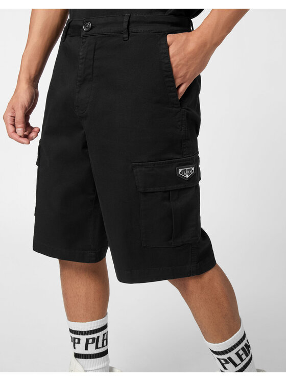PHILIPP PLEIN PHILIPP PLEIN Szorty materiałowe 27863 Czarny Regular Fit
