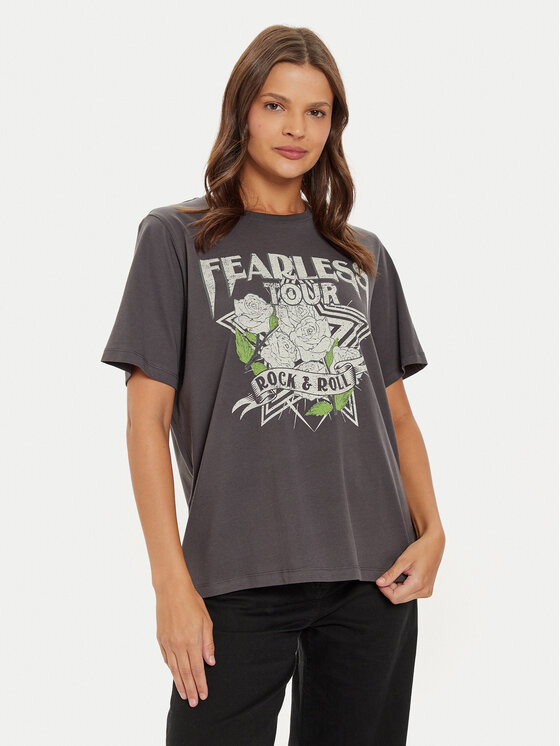Vero Moda Vero Moda T-shirt Boda Caty 10315697 Siva Boxy Fit