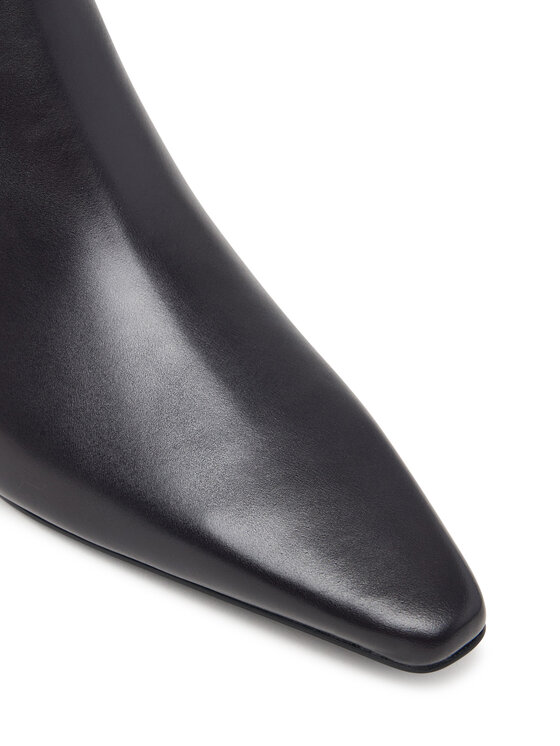 Calvin Klein Calvin Klein Škornji Kitten Heel Ankle Boot Lth HW0HW03165 Temno rjava