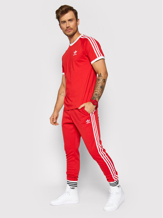 adidas Tričko adicolor Classics 3-Stripes H37756 Červená Slim Fit •  Modivo.sk