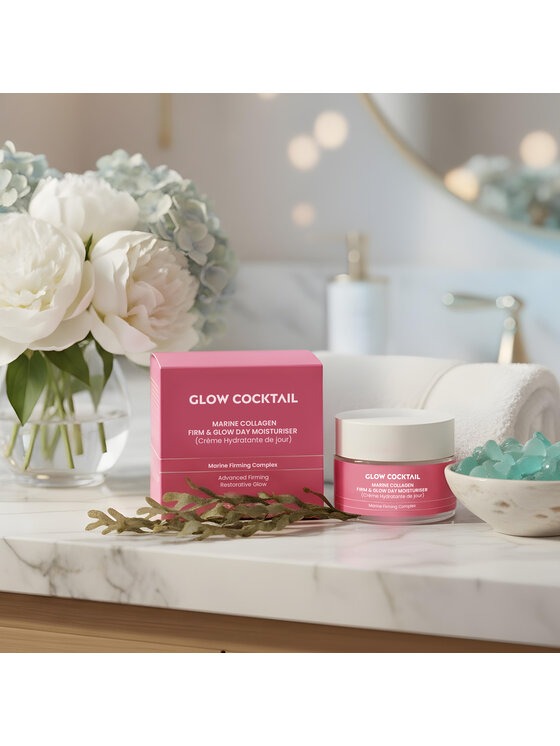 Glow Cocktail Glow Cocktail Krem Dzienny Kolagen Morski – Ujędrniający i Rozświetlający 50 ml Pielęgnacja na dzień