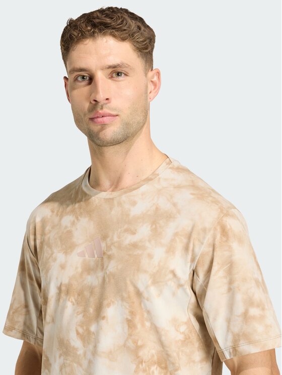 adidas adidas Koszulka techniczna Terrex Multi Spray Dye Tee Beżowy Regular Fit
