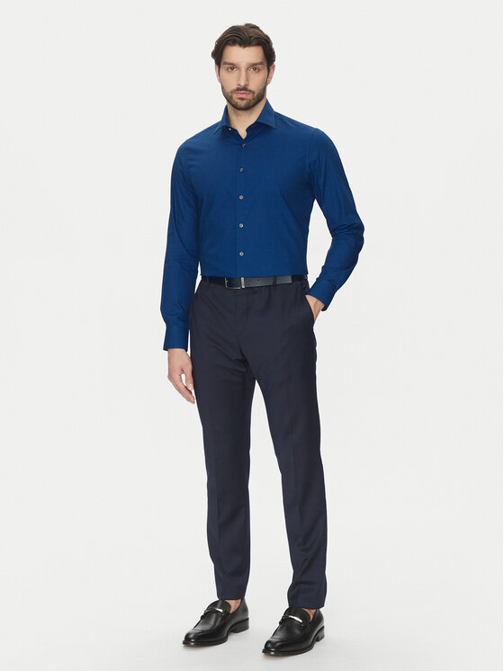 Michael Kors Michael Kors Hemd MK0DS01291 Dunkelblau Slim Fit