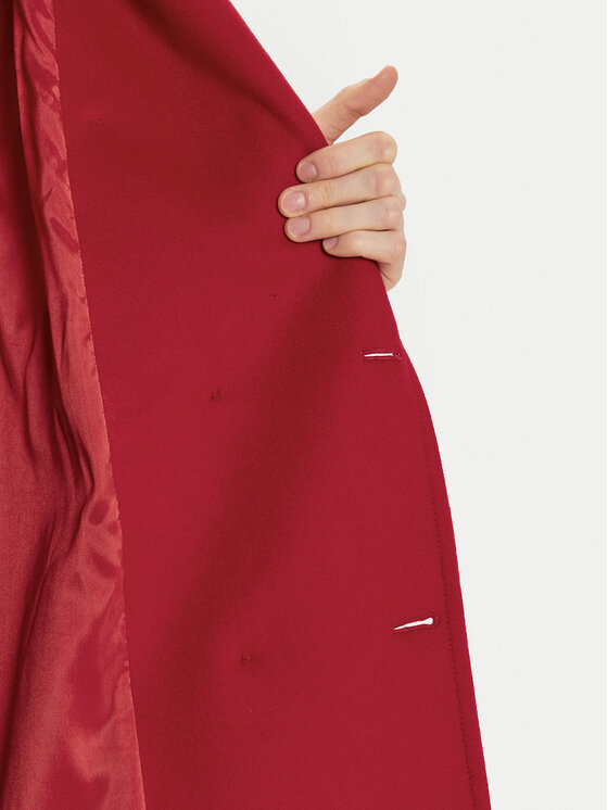 TWINSET TWINSET Volneni plašč 242TT2203 Rdeča Loose Fit