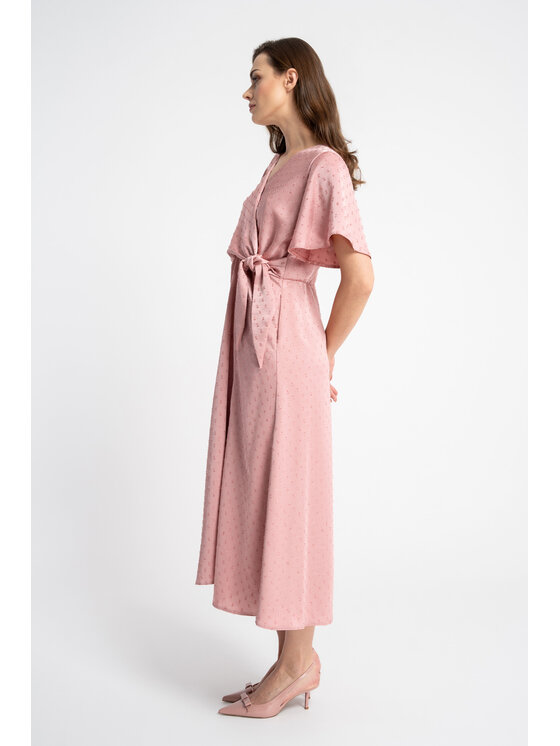 CLICK CLICK Letní šaty 60-6108 Růžová Comfortable Fit