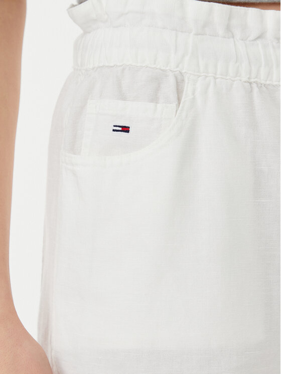Tommy Jeans Tommy Jeans Šortky z materiálu DW0DW20360 Écru Regular Fit