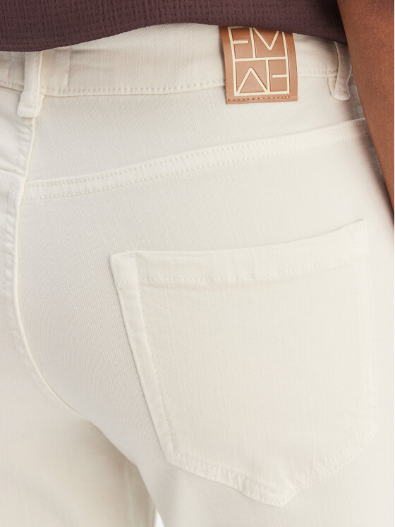 Marella Marella Stoffhose Sfinge 2615131261 Écru Slim Fit