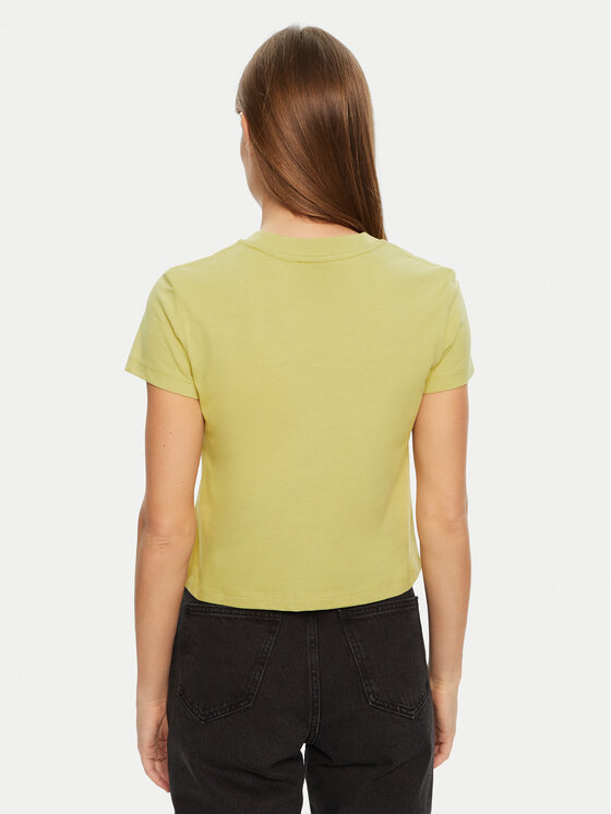 Calvin Klein Jeans Calvin Klein Jeans Marškinėliai Script Institutional J20J224984 Žalia Slim Fit