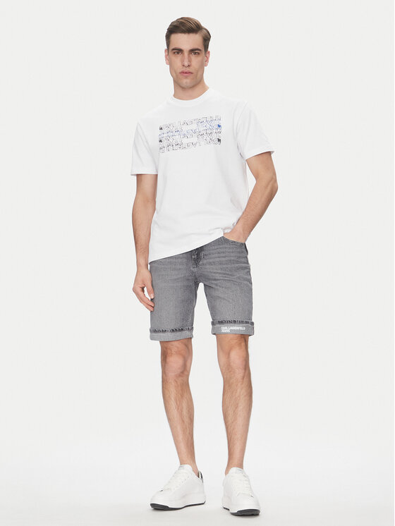 Karl Lagerfeld Jeans Karl Lagerfeld Jeans Kratke traperice A2M10082 Siva Slim Fit