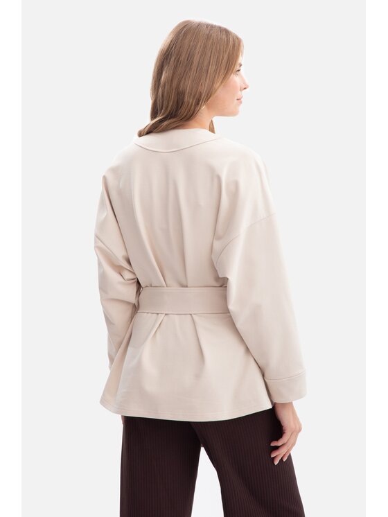 BeWear BeWear Narzutka b297 Beżowy Baggy Fit