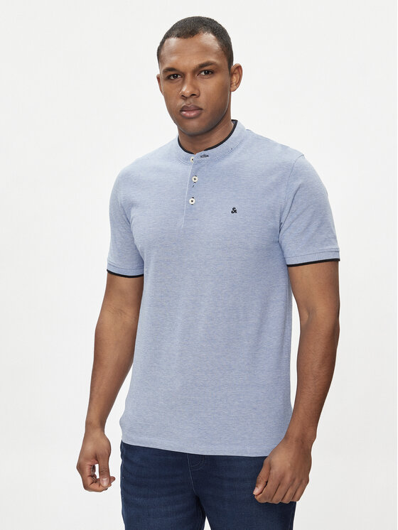 Jack&Jones Tricou polo Paulos 12199711 Albastru Slim Fit