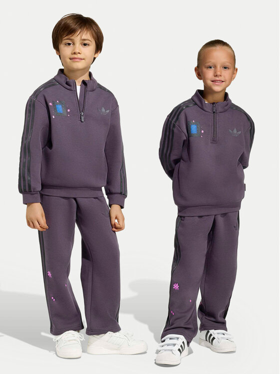 adidas adidas Tepláková súprava Minecraft KC6834 Fialová Loose Fit