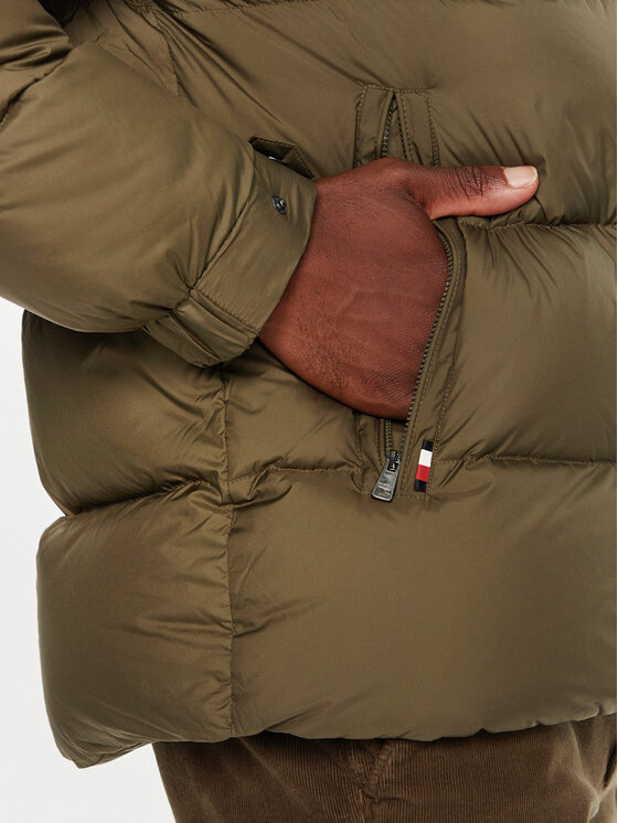 Tommy Hilfiger Tommy Hilfiger Dūnu jaka MW0MW36569 Zaļš Regular Fit