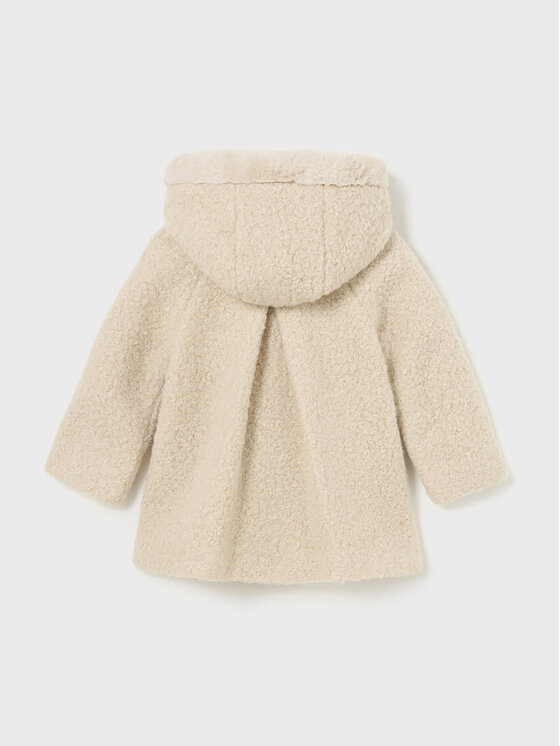 Mayoral Mayoral Cappotto in shearling 2.416 Beige Regular Fit