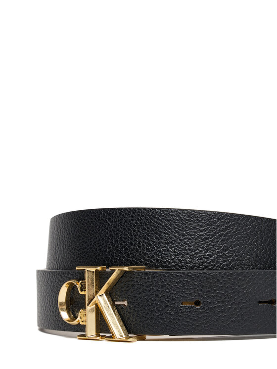 Calvin Klein Calvin Klein Dámsky opasok Facet Ck Buckle 25Mm Pebble Rev/ LV04F7044G Čierna
