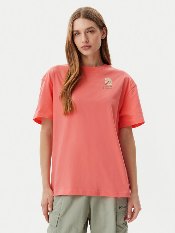 Columbia Columbia T-Shirt Rolling Bend™ Graphic 2120031 Růžová Oversize