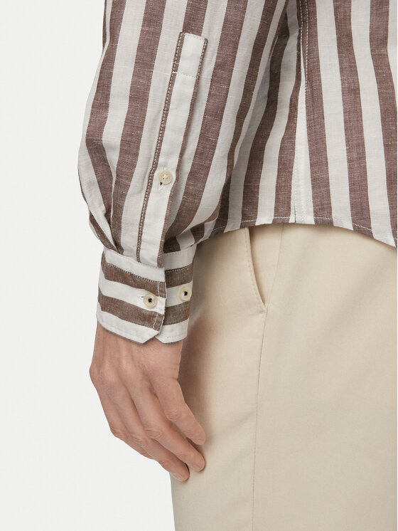 JOOP! JOOP! Koszula Pit1 30102693 Brązowy Slim Fit