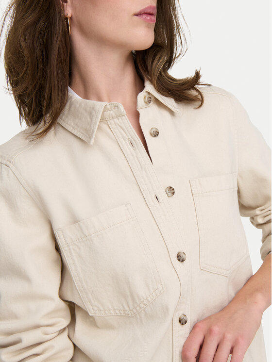 ONLY ONLY camicia di jeans Silla 15338783 Écru Slim Fit