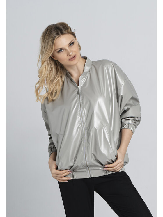 Look Made With Love Look Made With Love Kurtka bomber Look 951 Iceberg Srebrny Oversize